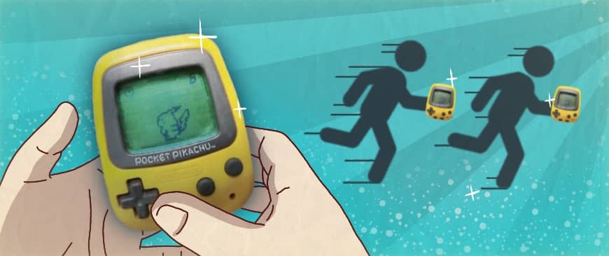 Pocket Pikachu with a pedometer