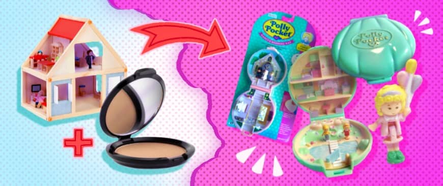 Polly pocket was inspired by makeup powder compacts and originally came out in 1989