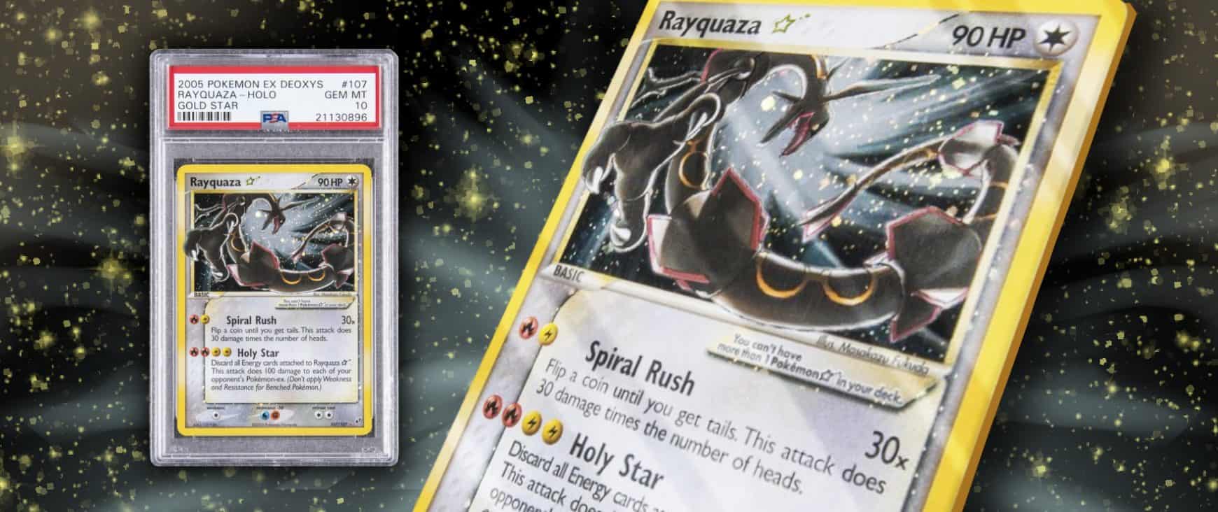 EX Deoxys Gold Star Rayquaza Holographic