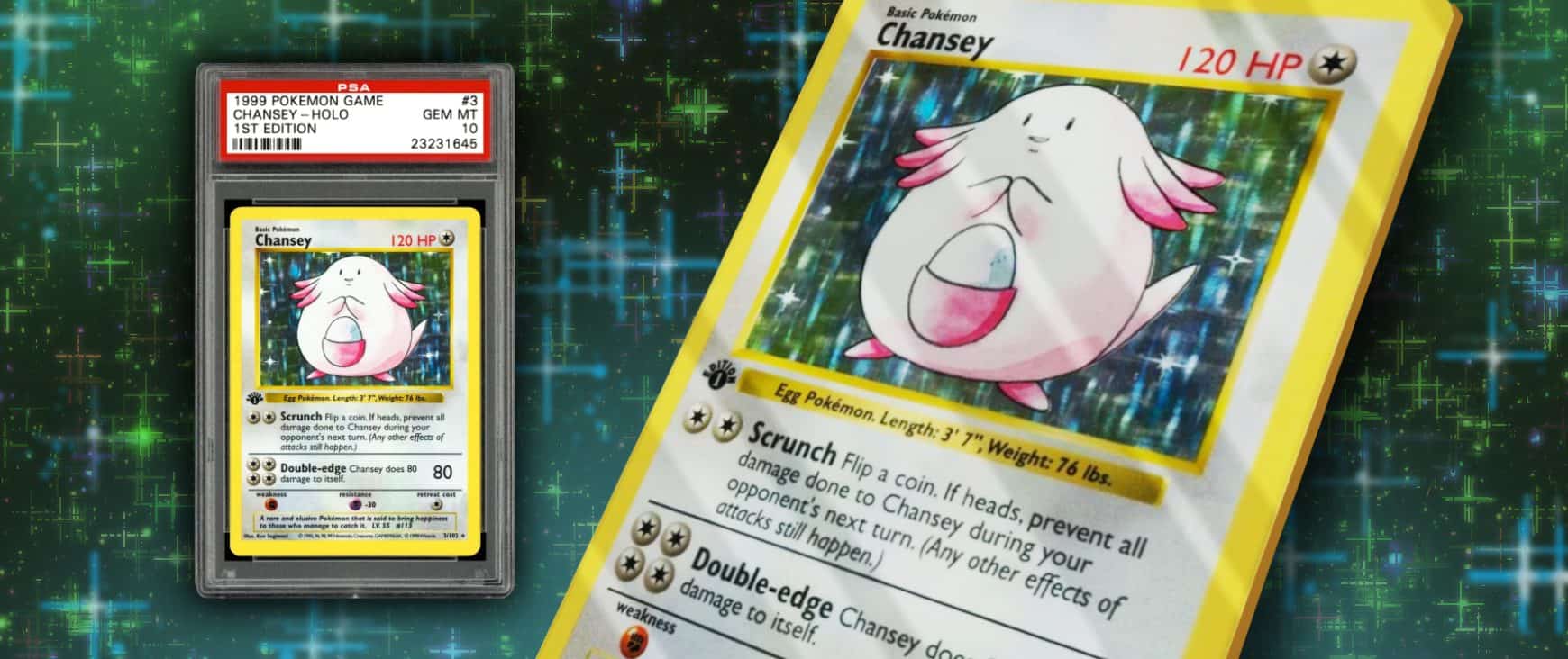First Edition Shadowless Holographic Chansey