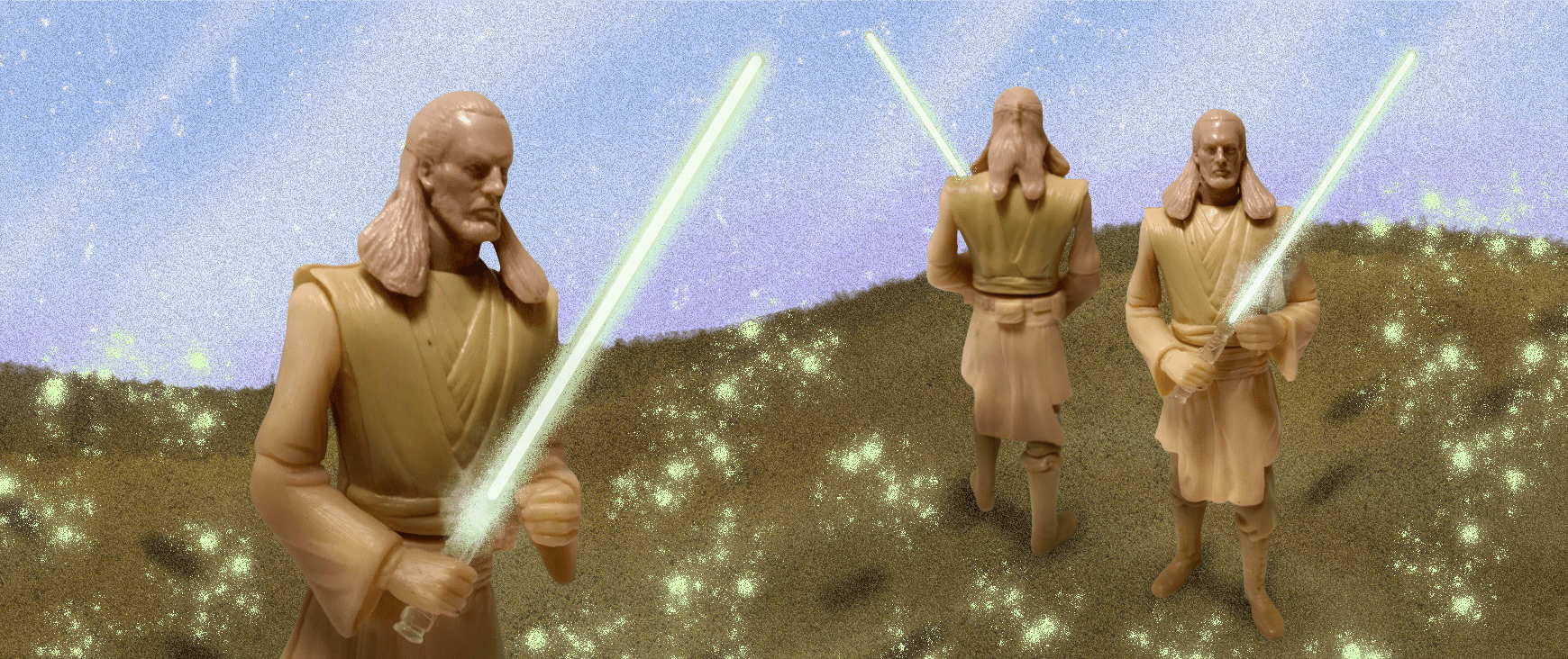 The rare Episode I Qui-Gon Jinn unpainted & unmarked prototype