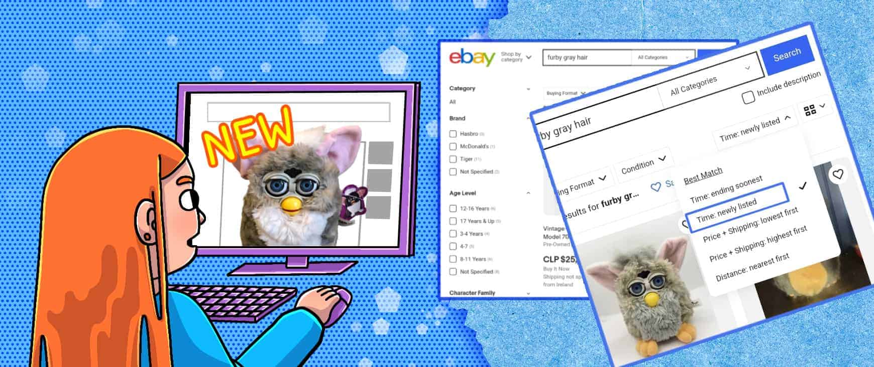 Finding brand new Furby listings