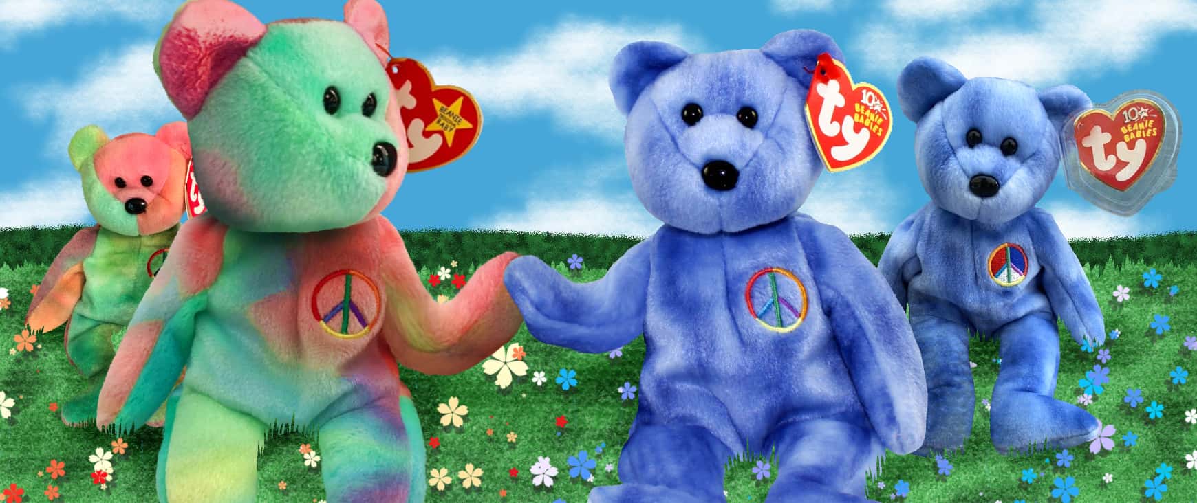Different versions of Peace the Bear