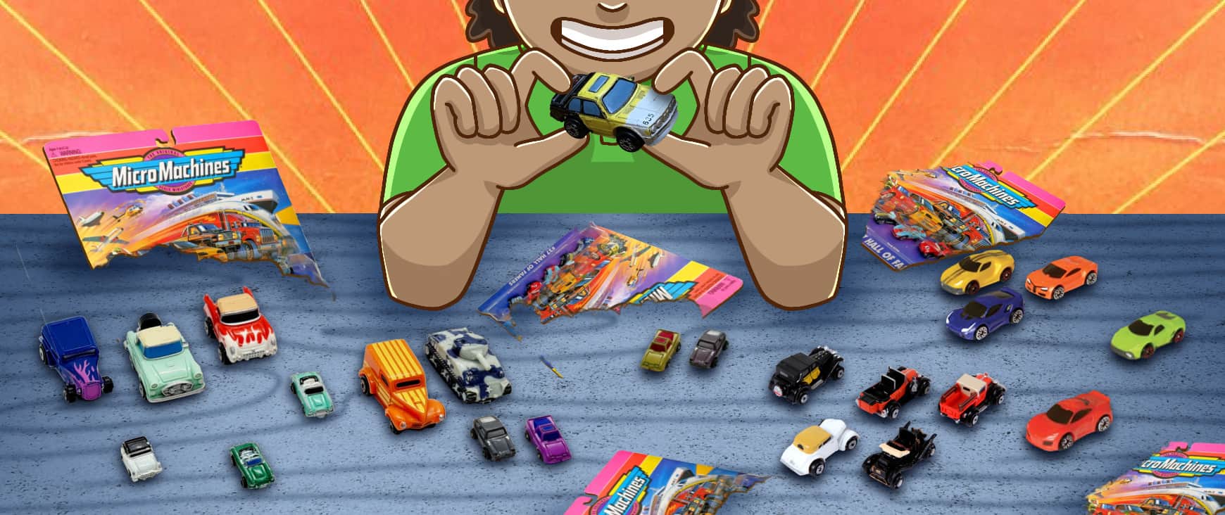 Micro Machines fan opening the toys