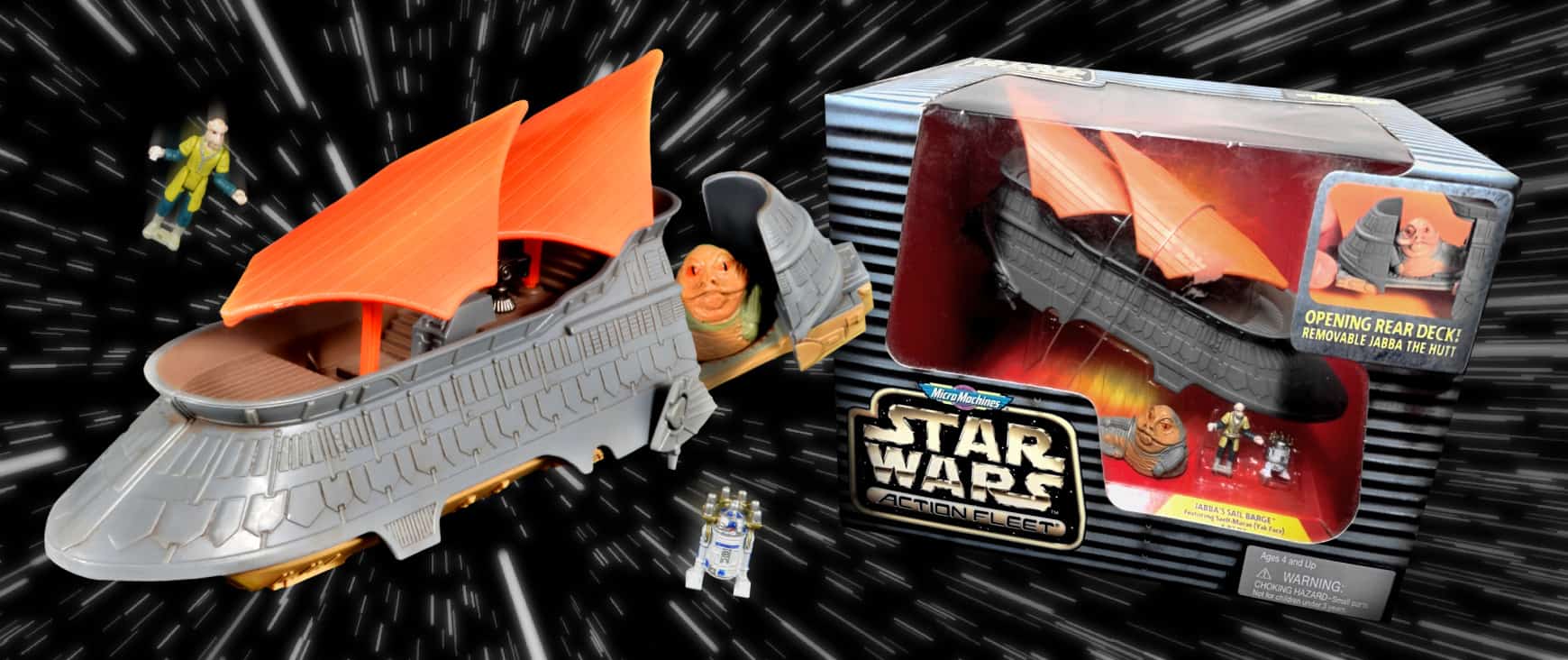Star Wars Action Fleet Jabba’s Sail Barge released 1997