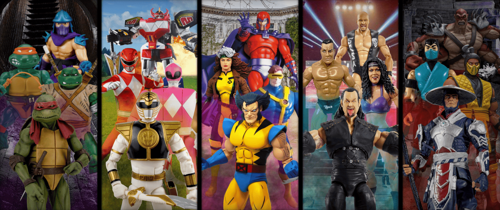 TMNT, Power Rangers, X-Men, WWF and Mortal Kombat action figures