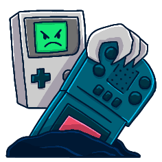 Game Boy burying Lynx console