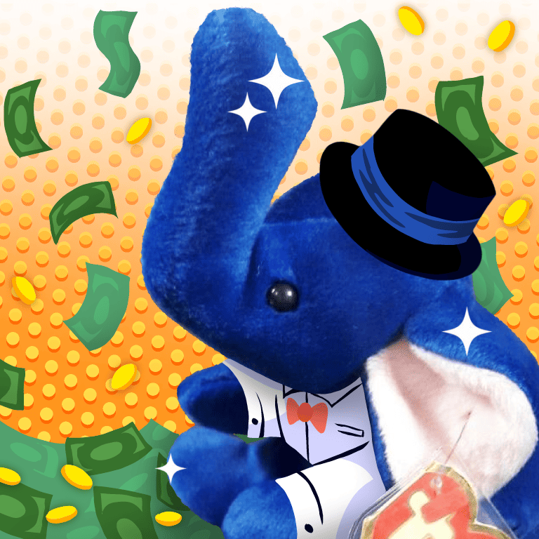 Royal Blue Peanut the Elephant value