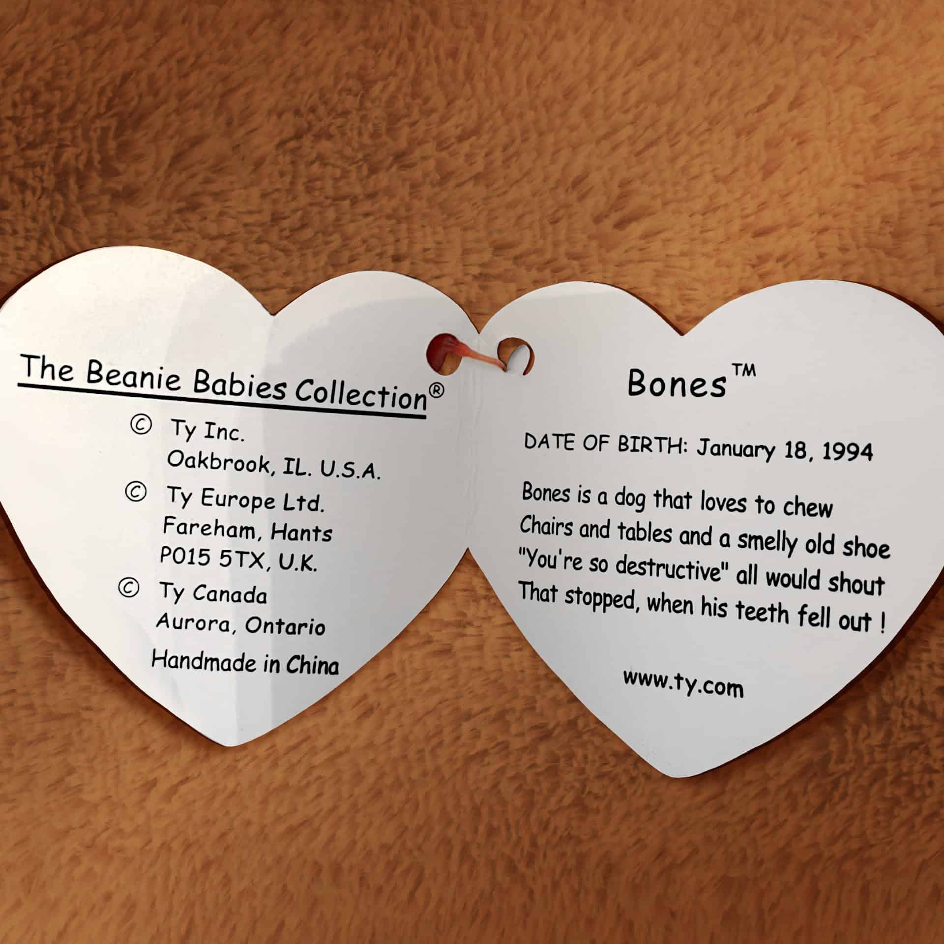 Bones The Dog Beanie Baby