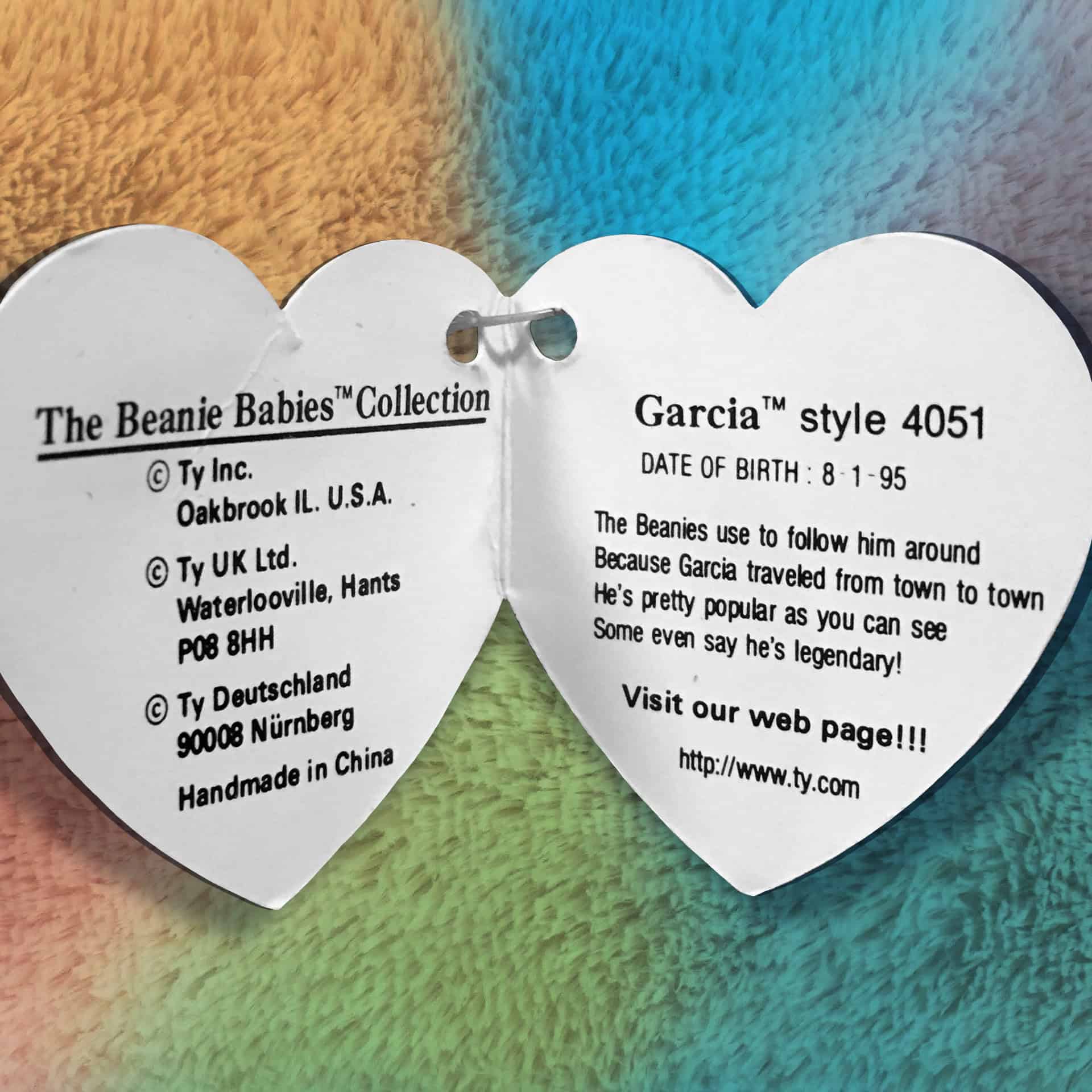 Garcia the Bear info and poem inside hang tag