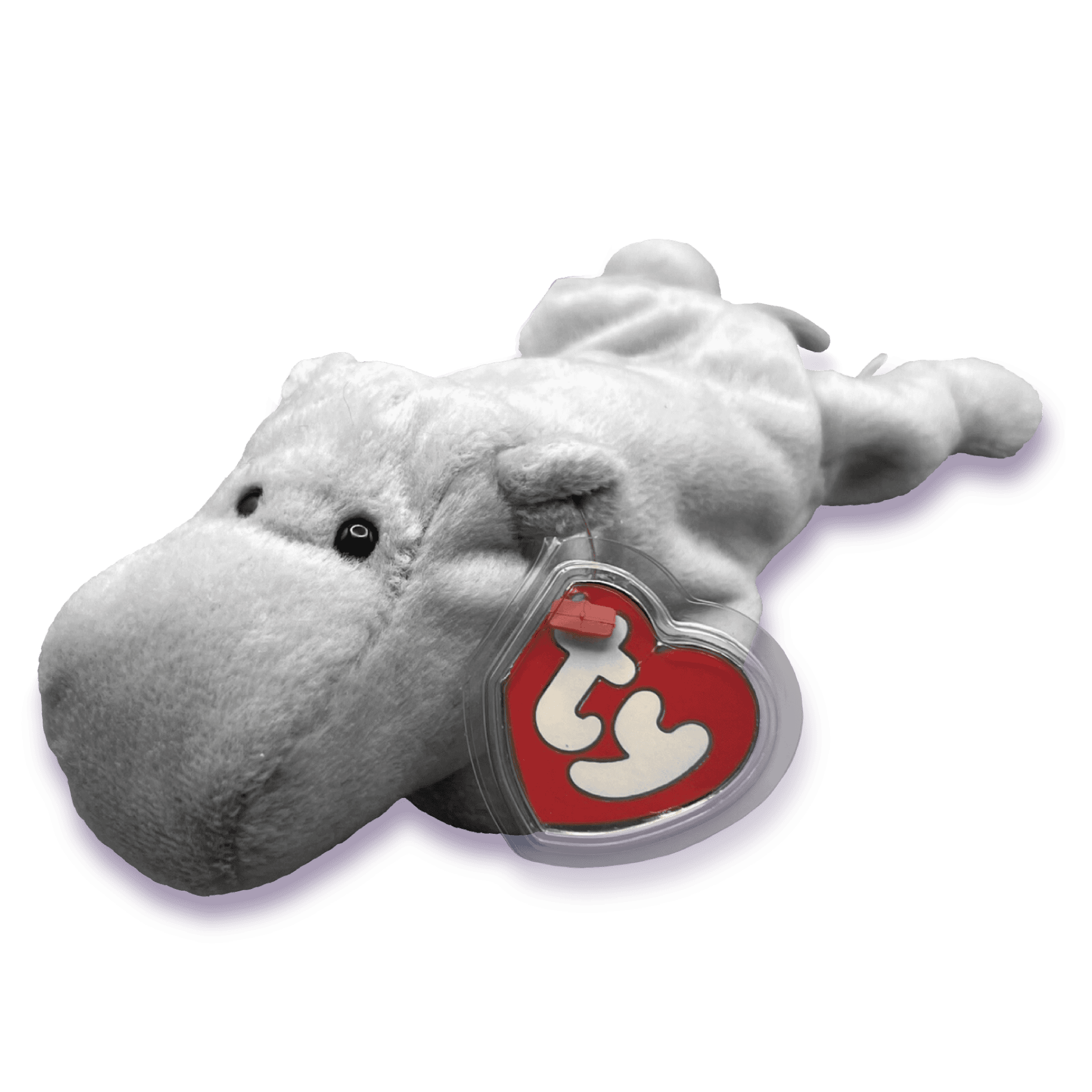 Happy the Hippo gray Beanie Baby