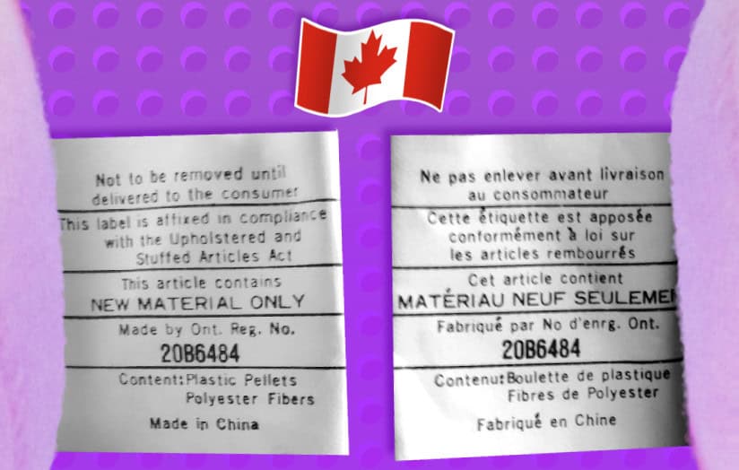 Canadian distributed tush tags